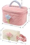 Soft Corduroy Makeup Bag Set Makeup Bag Organizer Bag Large Shock-proof Cute