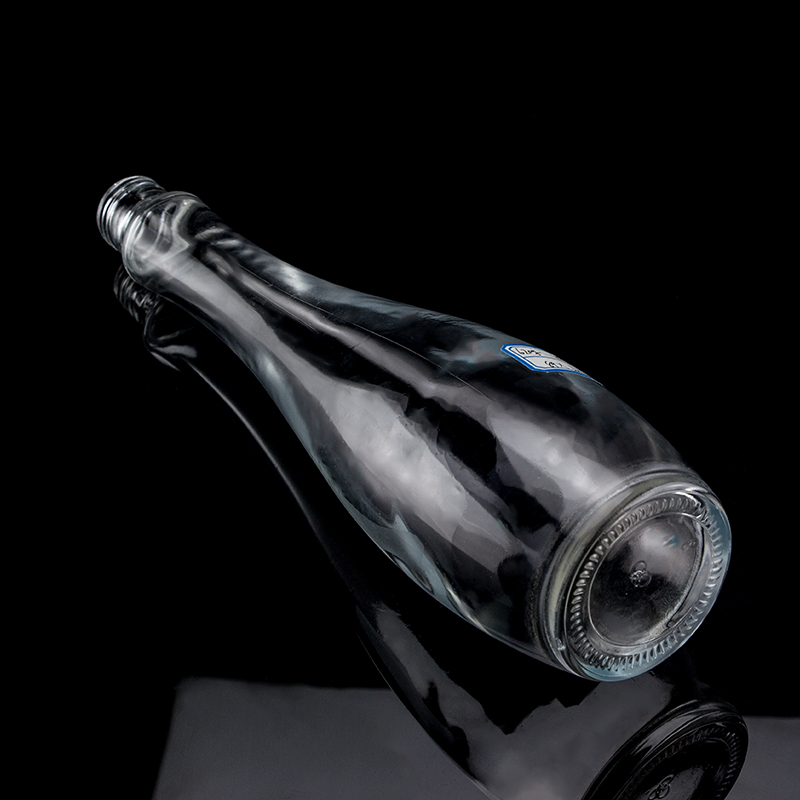 750ml 75cl Super Flint Teardrop Shaped Rum Vodka Whisky Glass Bottle With Glass Collar