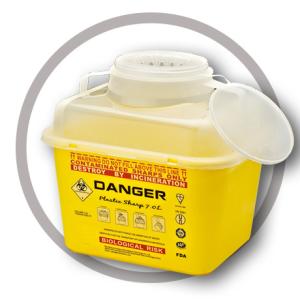 Wholesale 7 Litre Sharps disposal container, Sliding Lid, Red,Sharps Container | WinnerCare from china suppliers