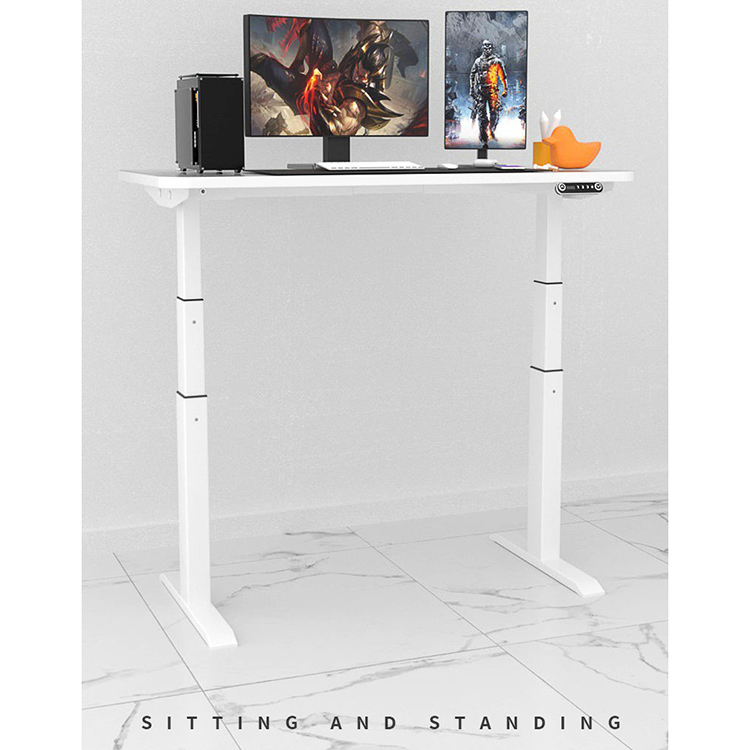 Height Adjustable Dual Motor Smart Electric Desk for Gaming and Work in Modern Design