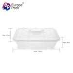 New style disposable plastic lunch box fast food containers, leakproof bento