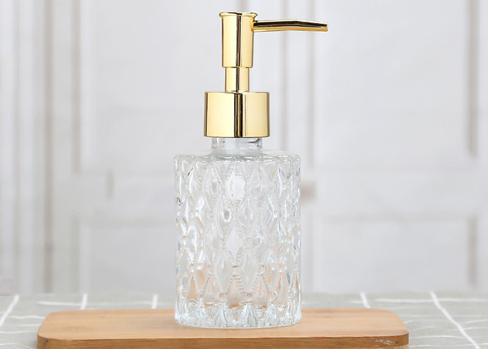 Bathroom Liquid Soap Bottle Lead Free Lotion Pump Bottle Custom Capacity