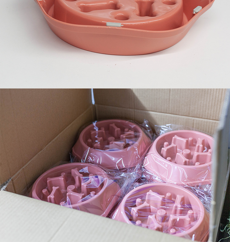 Pet Dog Bowl Plastic Anti Choking Slow Feeding LCD Display Alimentador De Mascota