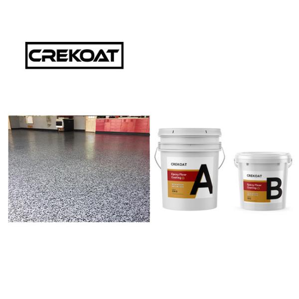 Multicolored Clear Gloss Epoxy Flake Floor Coating Resin Naturally Defoaming