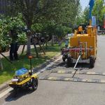 Auto Driving Mode Middle Size Passenger Thermoplastic Road Marking Truck 4KM/h
