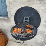 Dia 1000mm Portable Folding Wall Mounted Bbq Grill For Garden Cooking