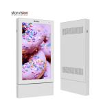 3840x2160 4K Publicidad Outdoor Digital Totem Floor Mount Lcd Display IP56