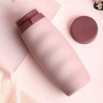 Lightweight 600Ml OEM Pink Collapsible Silicone Water Bottle