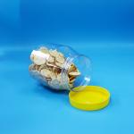 Large Wide Mouth 900ml Transparent Cookie Sweet Sugar PET Plastic Jar Screw Lid