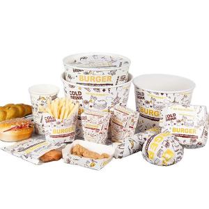 Wholesale Customized Fast Food Packaging Box for Burger and French Fry in Recyclable Paperboard from china suppliers