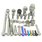 High strength custom hex flange GR5 Ti-6al-4v titanium fasteners titanium bolts