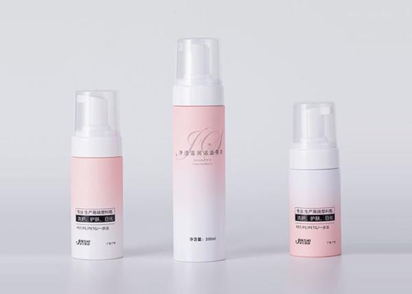 Soft Silicone Brush Pump Plastic Foam Bottle 100ml 200ml For Face Clean Products