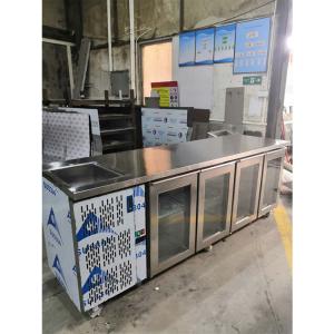 Wholesale Commerical 2.4m 8ft Under Counter Bar Refrigerator 4 Glass Door from china suppliers