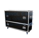 Aluminum 65Led Display Road Case TV Case For Two 55 To 65 LED TVs With Wheels