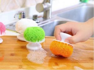 Wholesale Wear Resistant Stainless Steel Scrubber With Handle For Household Cleaning from china suppliers