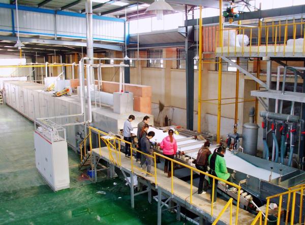 Quality AGM Battery Separator Rockwool Sandwich Panel Production Line , durable continuous sandwich panel line for sale