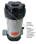 Plastic Chlorine Feeder Automatic Pool Dosing Systems For Chemicals Grey Color