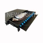 Single Mode Or Multimude Fiber Optic Patch Panel Rack Mount 1U 12 / 24 / 48