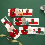 Christmas Slap Bracelets Kids Hair Bow Clips Barrettes Hairpin 43g With Santa