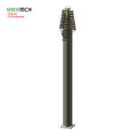 15m lockable pneumatic telescopic mast 30kg payloads 2.8m closed height