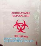 60 micron clear LDPE plastic cotton draw string garbage biohazard bag, Custom