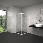 Square 6mm tempered glass 900x900x2000mm Bathroom Curved Corner Shower Enclosure