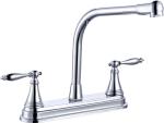 Centerset 2 Handle Standard Kitchen Faucet 360 Degree Swivel