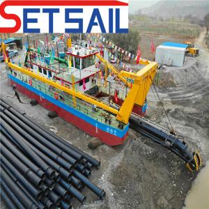 Wholesale Shijiazhuang River Sand Pump 14 Inch Cutter Suction Sand Boat with 2.2 Meter Height from china suppliers