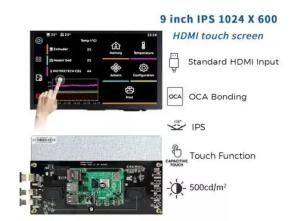 Wholesale 1024*600 Resolution 9 Inch HDMI Display Screen With 500 Nits Brightness from china suppliers