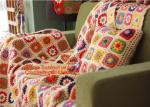 80*60 cm Bohemia Handmade crochet hook Daisy striped blanket, flower crochet