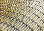 Weave 0.5mm Decorative Copper Mesh Architectural Wall Cladding Laminated Glass