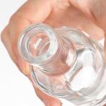100ml 200ml Clear Round Shape Liquor Gin Vodka Bottle with Super Flint Glass