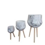 Charming Round Fiber Clay Planter For Home Garden Patio Cottage Indoor