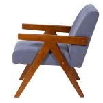 Customized Modern Style Wood and Fabric Armchair Nordic Custom Upholstered