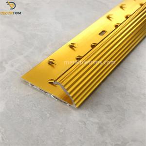 Wholesale Carpet Edge Trim Carpet Transition Strip Gold 7.7mm×38mm Gripper Punching from china suppliers