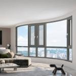 70S Heat Insulation Coefficient Tempered Glass Aluminium Casement Windows for