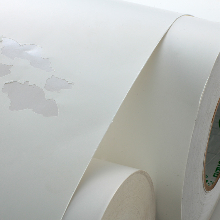 Adhesive Destructive Paper Fragile paper sticker with glassine liner WGYB27