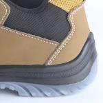 Nubuck Leather Construction Safety Shoes Yellow With Steel Toe And Tpu Outsole