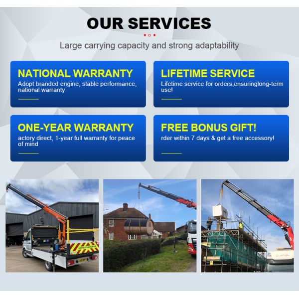 Small Portable Electric Winch Hydraulic Lifting Rotary Crane with Remote Control for Construction and Farming