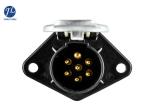 Plastic 7 Pin Spiral Power Cord Backup Camera System Cable In Truck Trailer