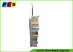 Custom Creative Corrugated Floor Displays , Three Trays Cardboard Display Racks