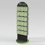 Homeware Point Of Purchase Pop Display Double Side Pegboard Rotating Display