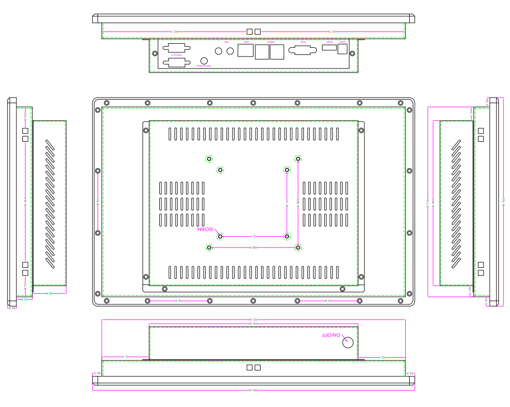 1024*768 10.4 Inch Fanless PCAP Panel Pc Kiosk With NFC