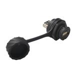 IP68 Weatherproof RJ45 Waterproof Coupler Connector Panel Mount