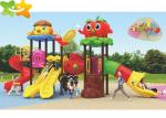 Colorful Garden Outside Plastic Playground Equipment Slide 12 Months Warranty