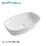 AB8483A Rectangular Shape Bathroom Sink Ceramic Wash Basin for bathroom above