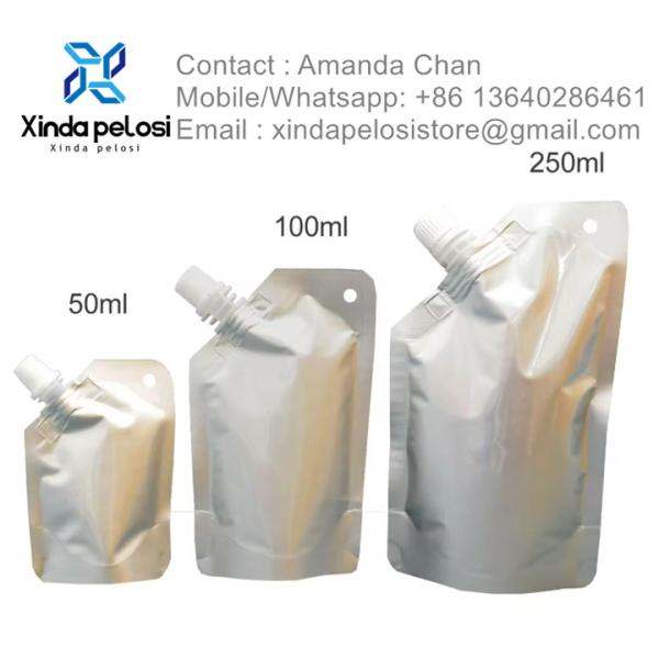Aluminum Foil Nozzle Bag Food Packaging Custom Stand Up Pouch For Milk Drinks
