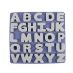 Custom logo Silicone educational toys alphabate 26 letters silicone Puzzle BPA