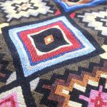 Diamond Pattern Jacquard Clothing Fabric Cotton Poly Material 390gsm 150cm Width