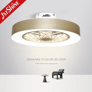 Wholesale Hidden Removable Blades LED Ceiling Fan with Metal Material and Remote Control from china suppliers